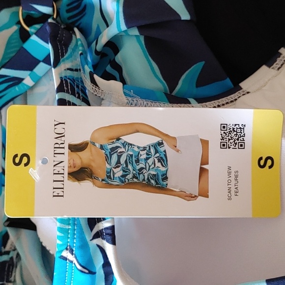 NWT ELLEN TRACY Womens 2 Piece Lightweight Tankini Swimsuit Set - Picture 7 of 9